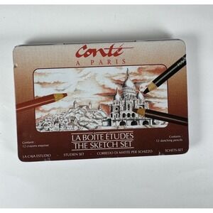 Conte á Paris La Boîte Études /Set of 12 Sketching Pencils, Made in France